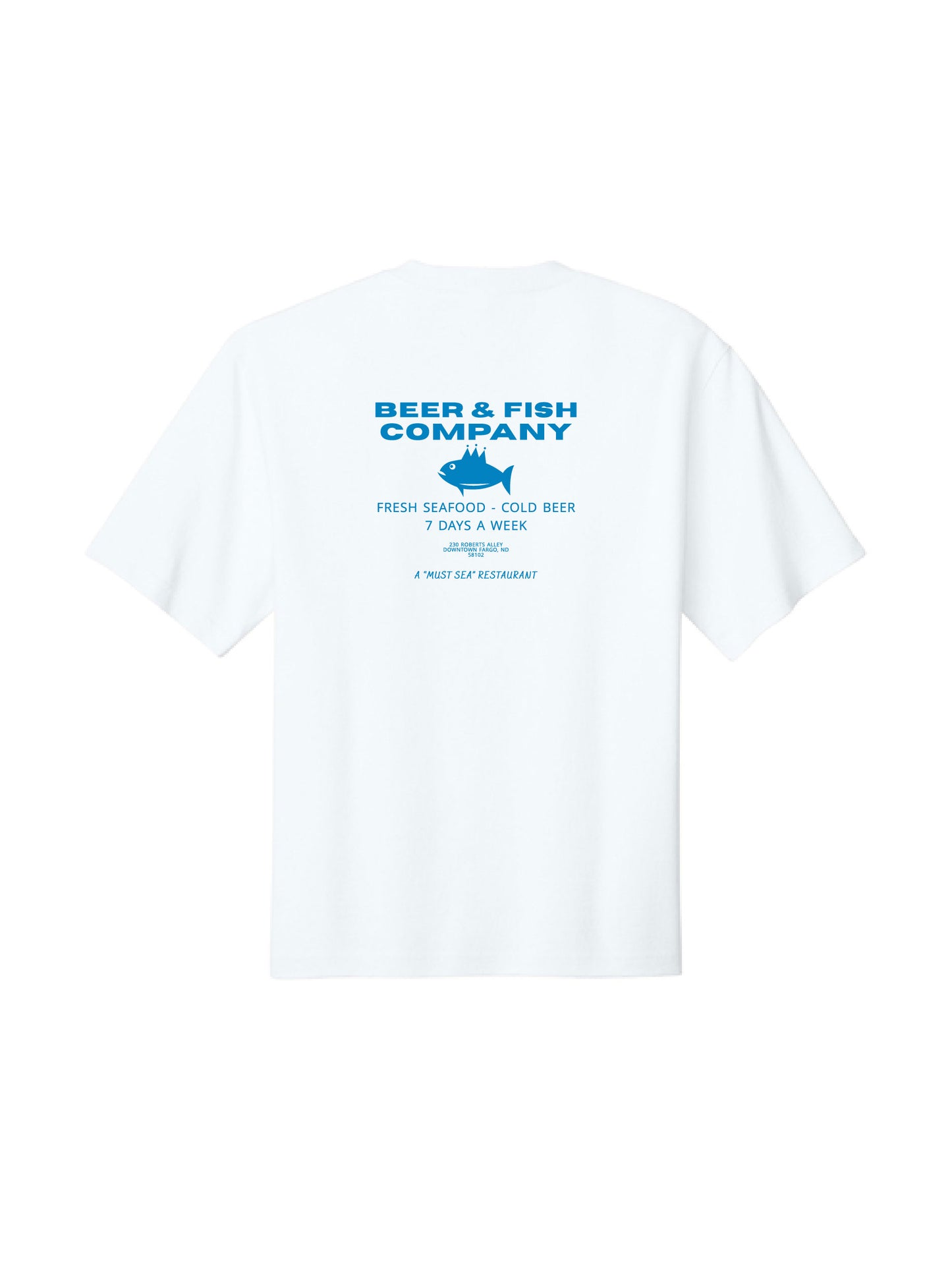BAF101. "Beer & Fish Company" Oversized Gritty Tee