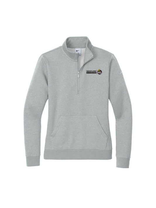 BF211. Nike Women's Club Fleece Sleeve Swoosh 1/2-Zip