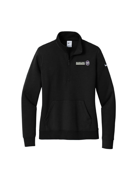 BF211. Nike Women's Club Fleece Sleeve Swoosh 1/2-Zip