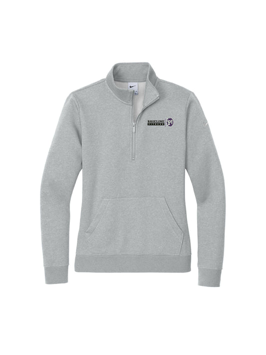 BF211. Nike Women's Club Fleece Sleeve Swoosh 1/2-Zip