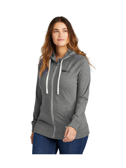 BIA103. New Era Women's Sueded Cotton Blend Full-Zip Hoodie