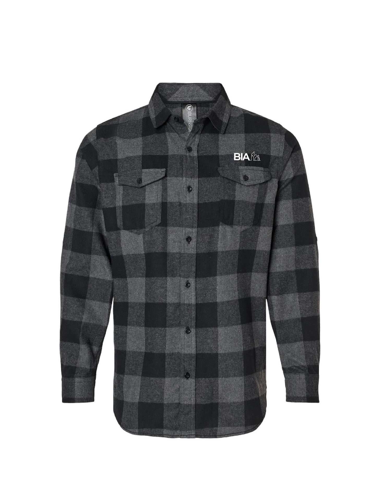 BIA207. Burnside Yarn-Dyed Long Sleeve Flannel Shirt