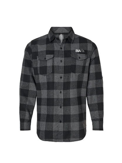 BIA207. Burnside Yarn-Dyed Long Sleeve Flannel Shirt