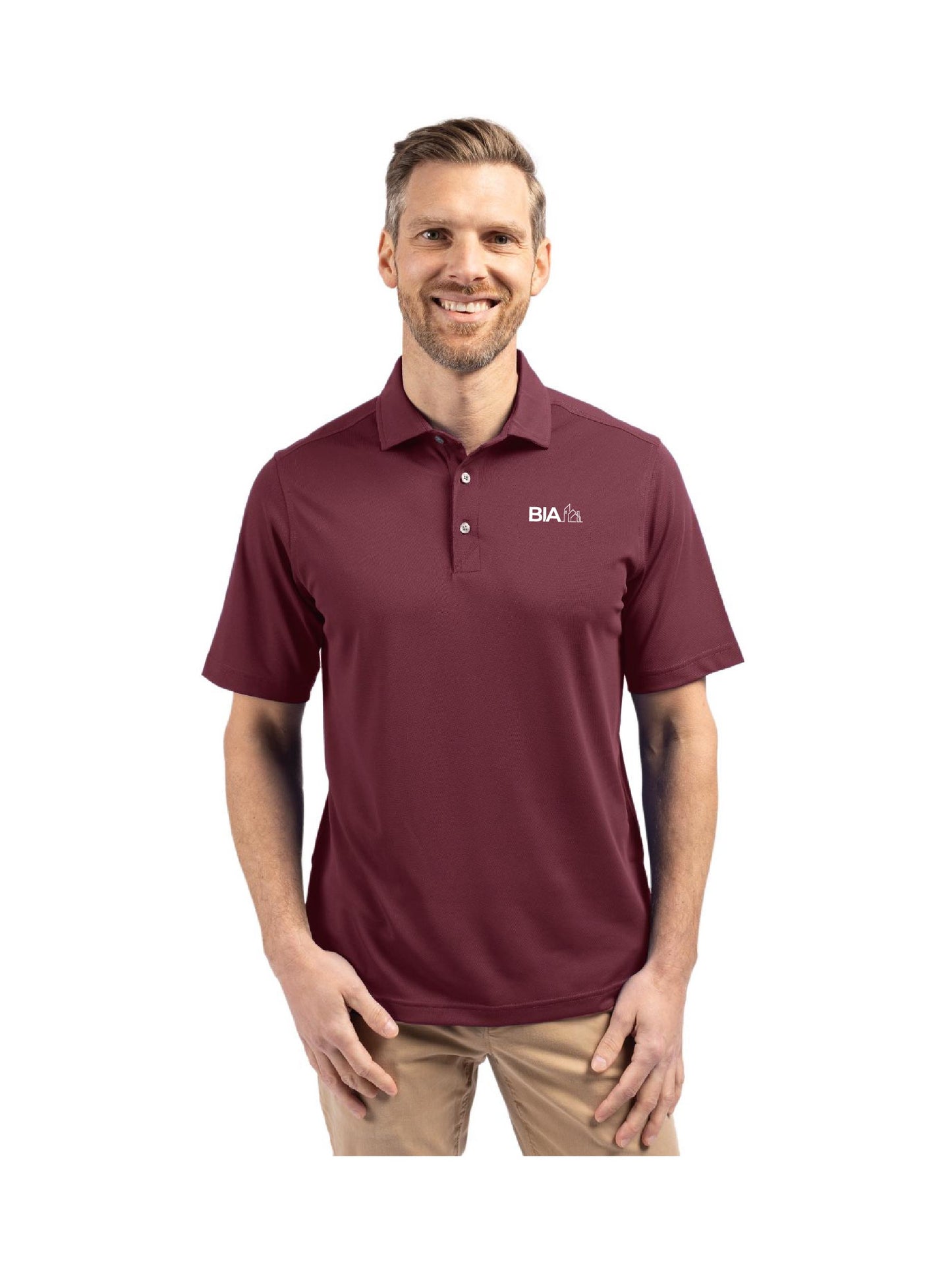 BIA204. Cutter & Buck Virtue Eco Pique Recycled Mens Polo