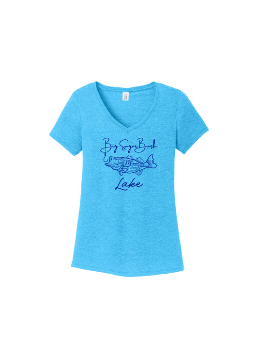 BSBL200. Women's Big Sugar Hook V-Neck Tee