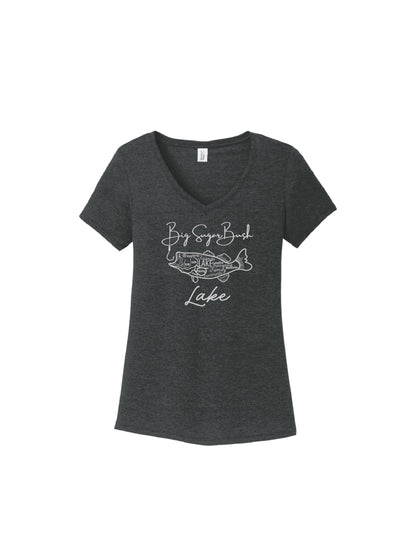 BSBL200. Women's Big Sugar Hook V-Neck Tee
