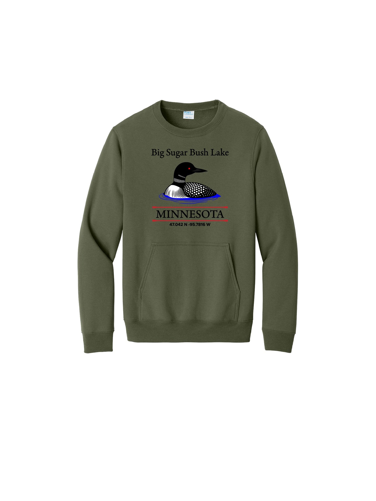 BSBL411. The Loon Latitude Pocket Crew Sweatshirt