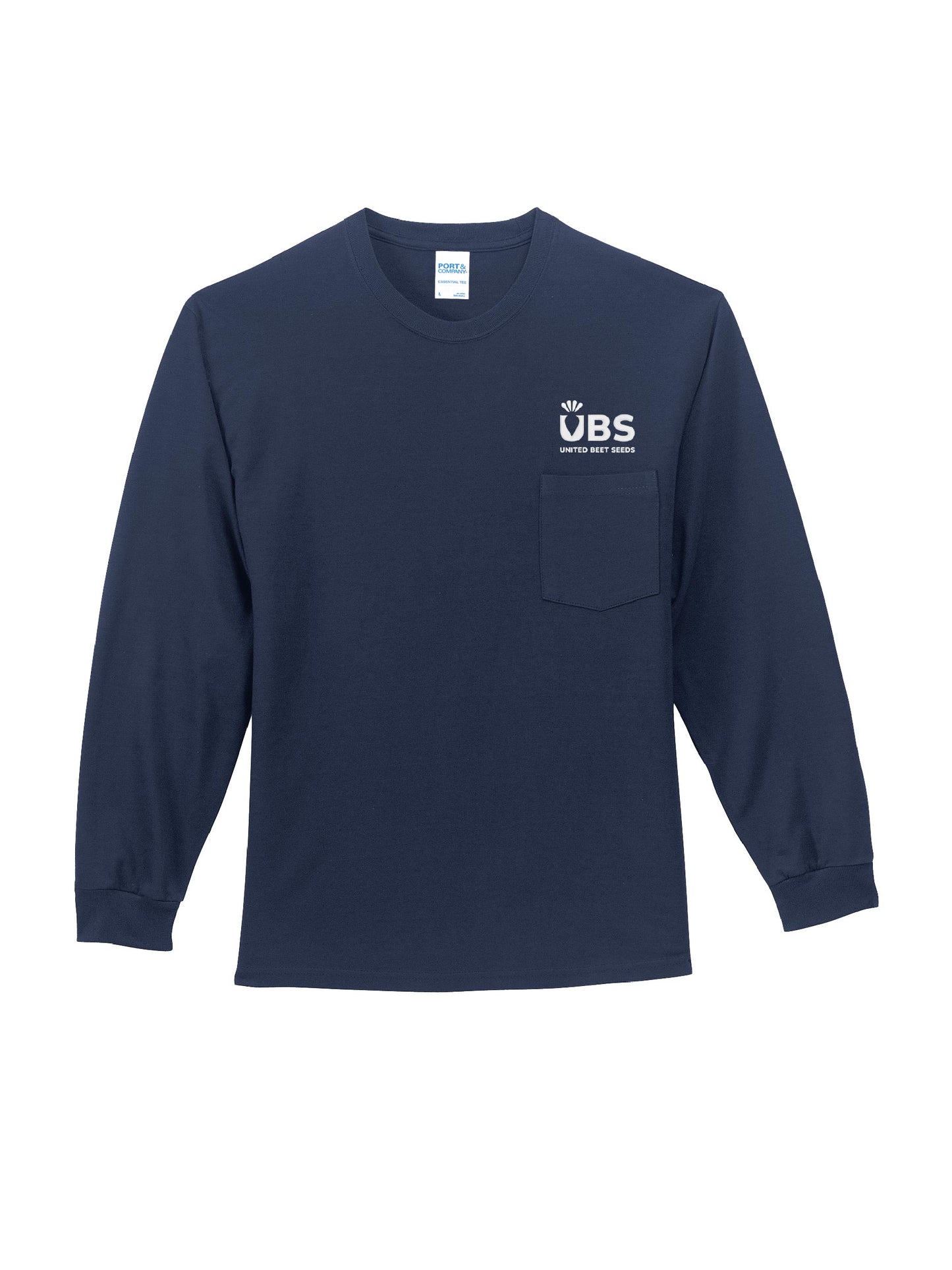 UBS309. Port & Company® Long Sleeve Essential Pocket Tee