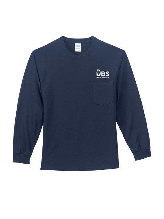 UBS309. Port & Company® Long Sleeve Essential Pocket Tee