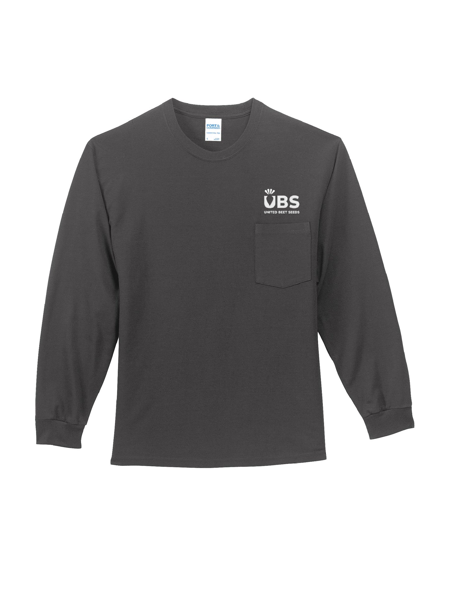 UBS309. Port & Company® Long Sleeve Essential Pocket Tee