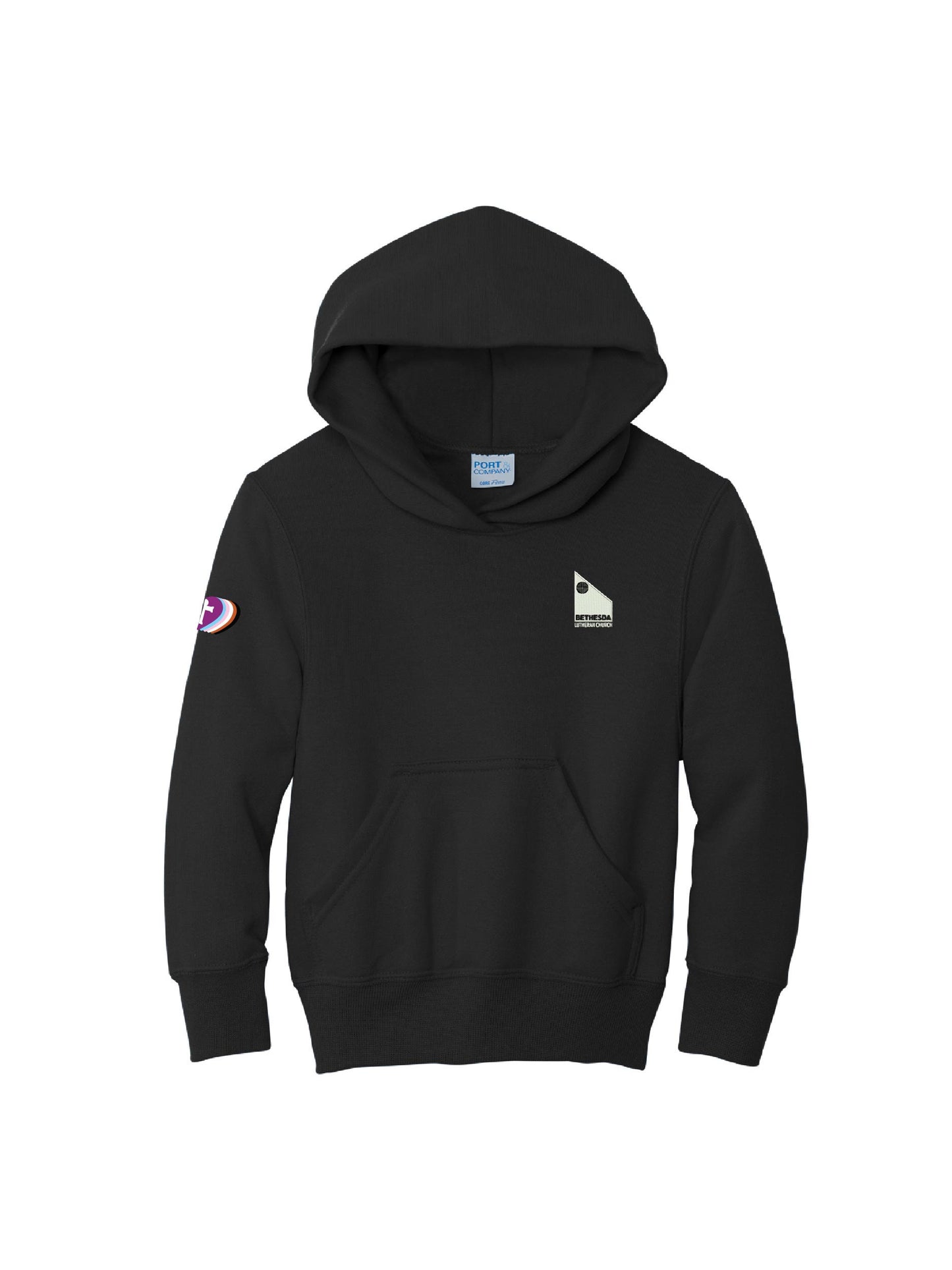 BLC305. Port & Company® Youth Core Fleece Pullover Hooded Sweatshirt