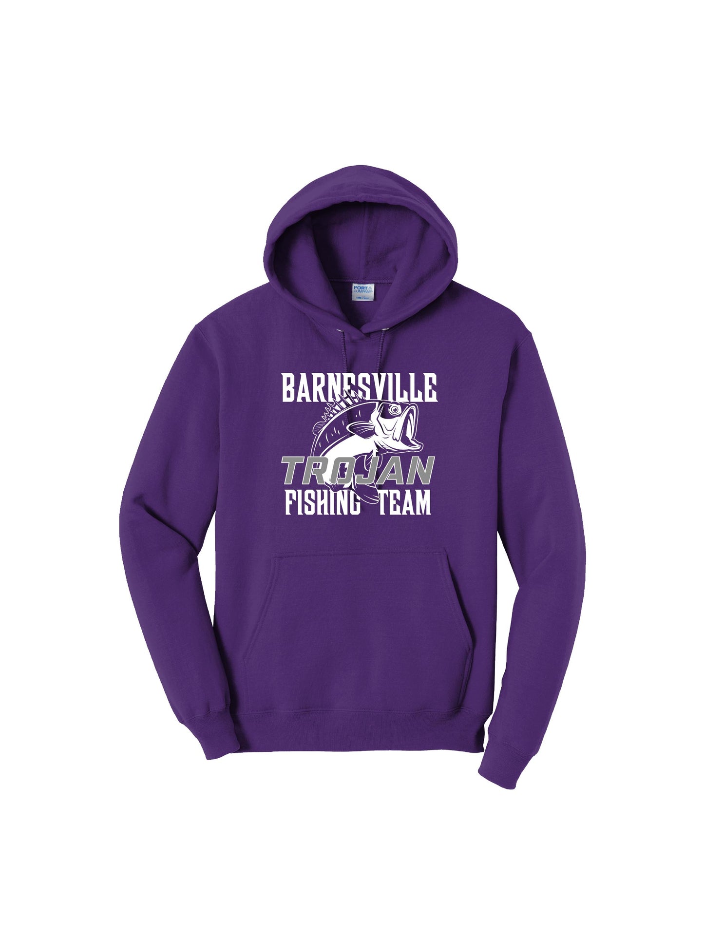 BHFT301. Port & Company® Core Fleece Pullover Hooded Sweatshirt