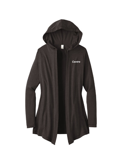 CI104. District Women's Perfect Tri Hooded Cardigan