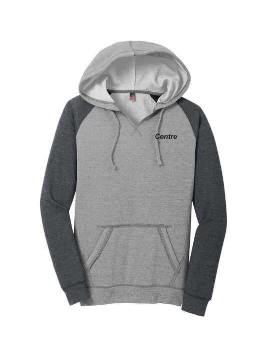 CI103. District Women's Lightweight Fleece Raglan Hoodie