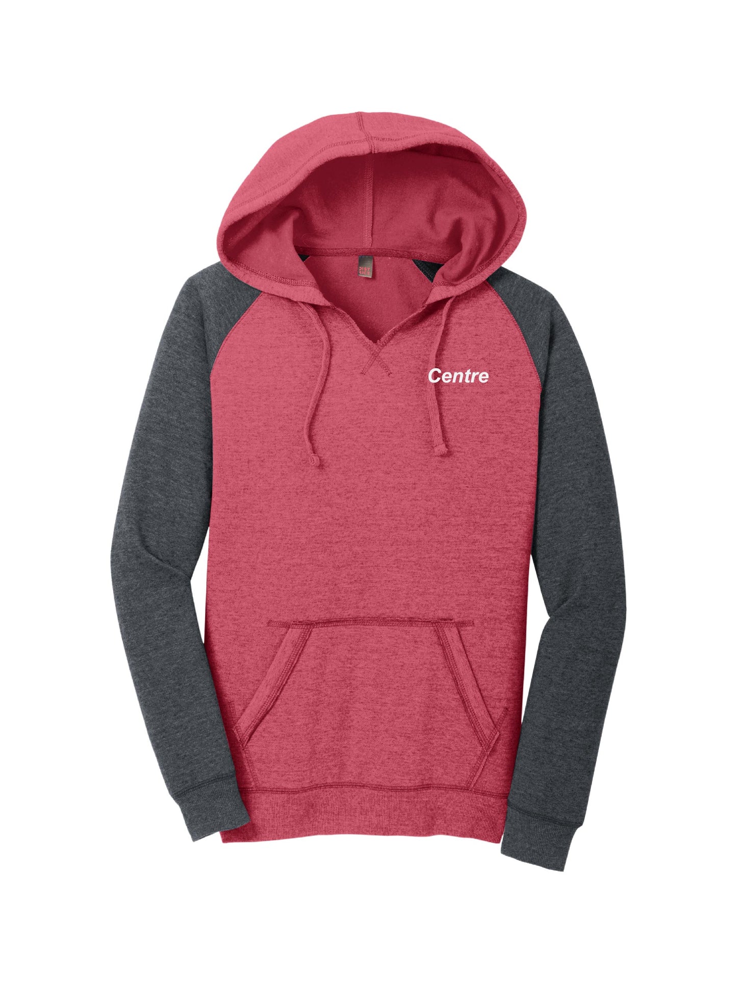 CI103. District Women's Lightweight Fleece Raglan Hoodie