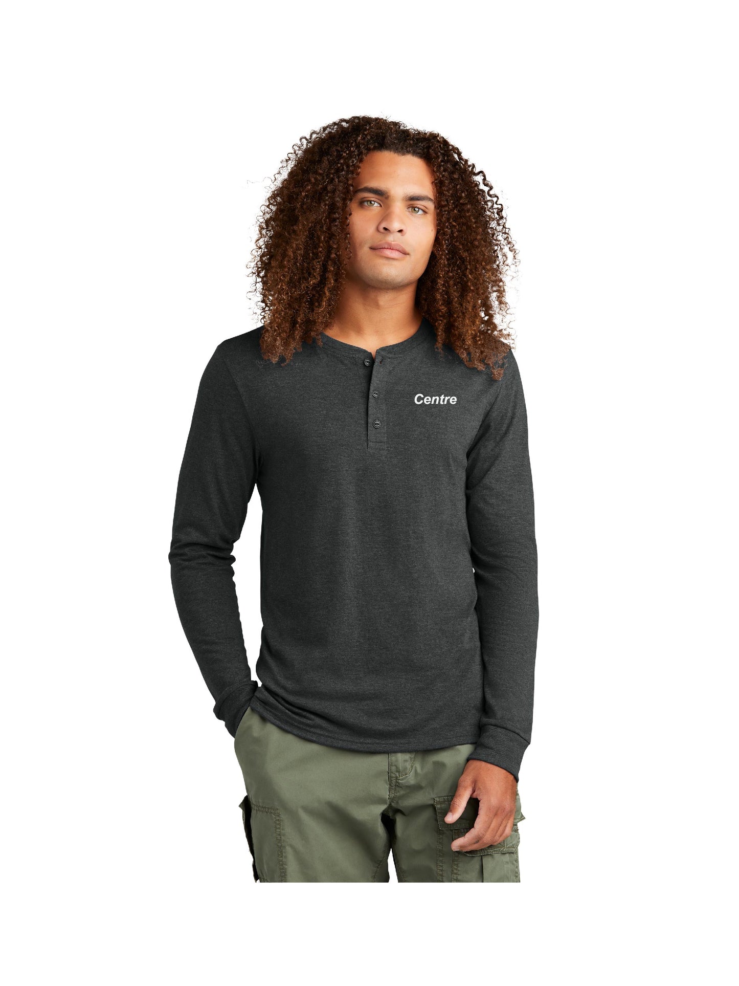 CI301. District Perfect Tri Long Sleeve Henley