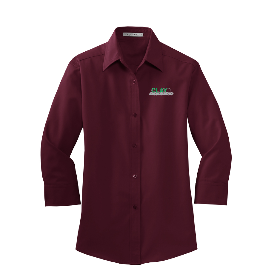 CC226. Port Authority® Ladies 3/4-Sleeve Easy Care Shirt