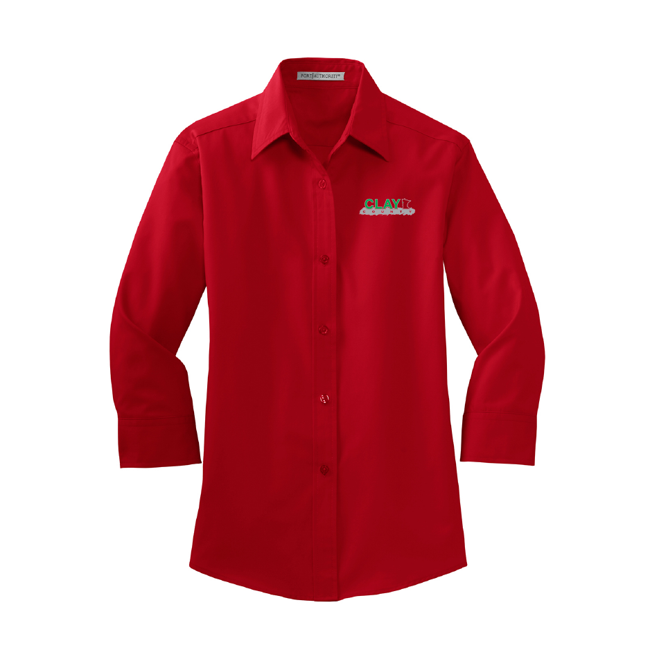CC226. Port Authority® Ladies 3/4-Sleeve Easy Care Shirt