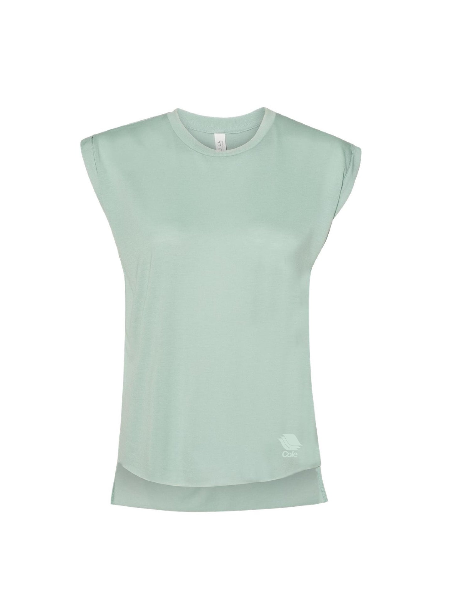 CP107. BELLA+CANVAS® Women’s Flowy Muscle Tee With Rolled Cuffs