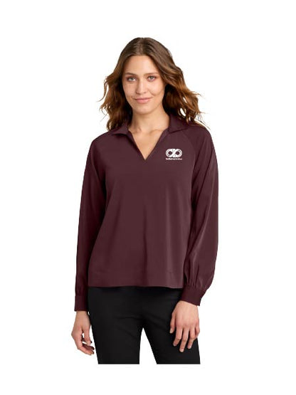 CK126. Mercer+Mettle® Women’s Long Sleeve Buttery Soft Popover Blouse
