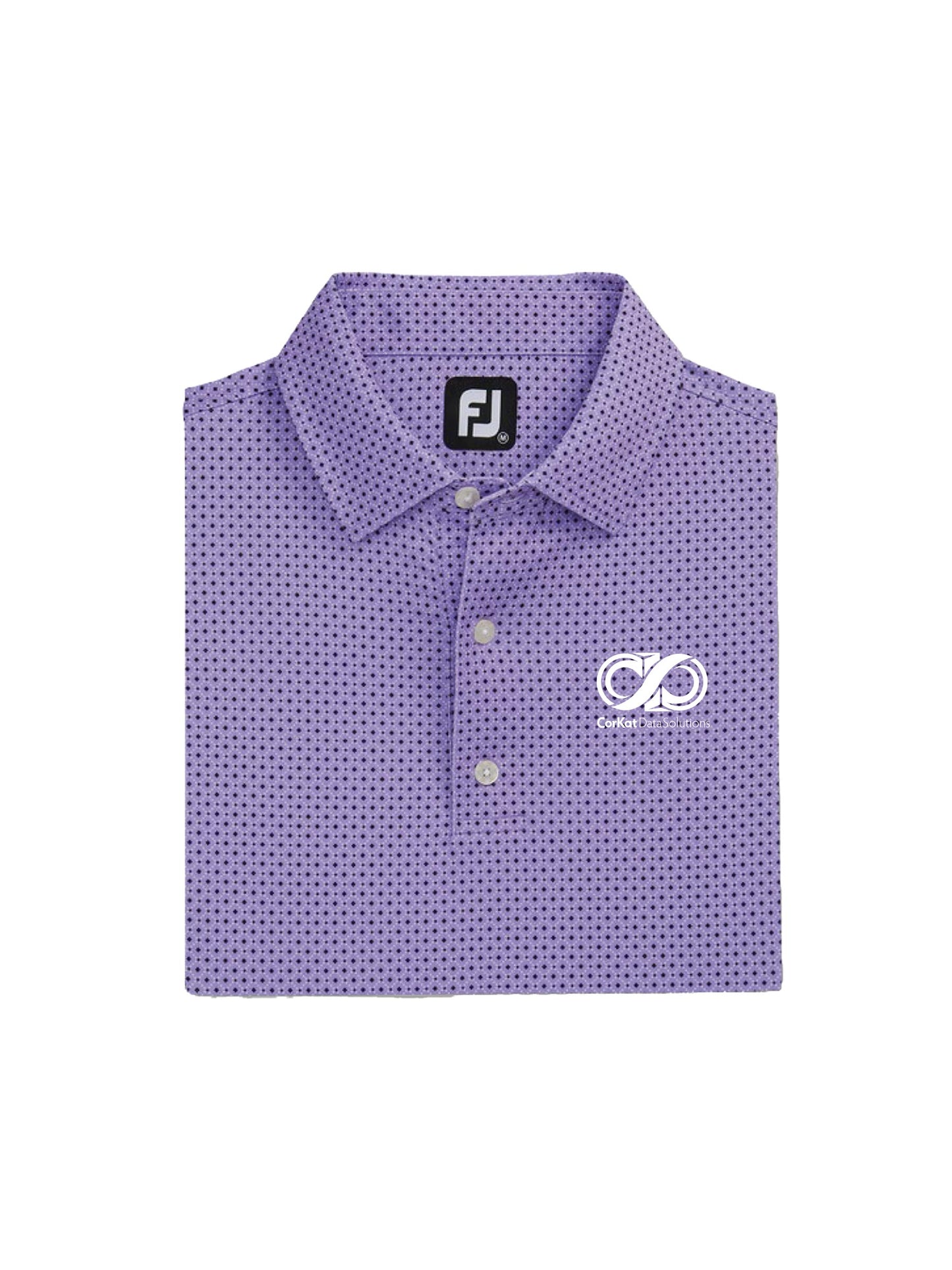 CK225. Foot Joy Dot Geo Print Lisle Shirt