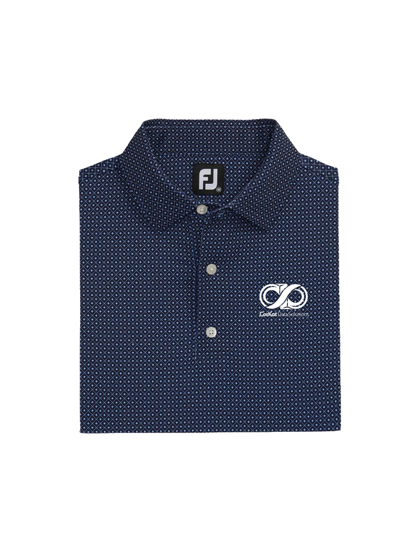 CK225. Foot Joy Dot Geo Print Lisle Shirt