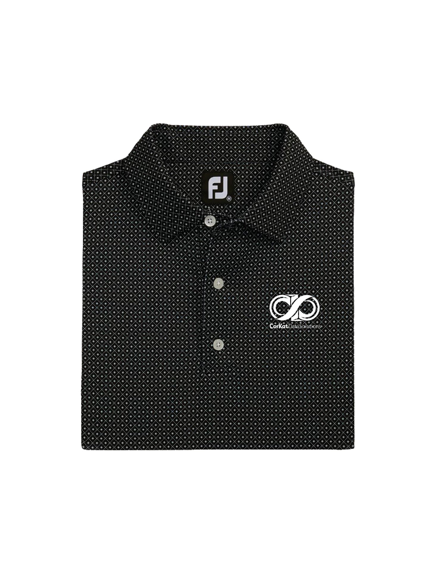 CK225. Foot Joy Dot Geo Print Lisle Shirt