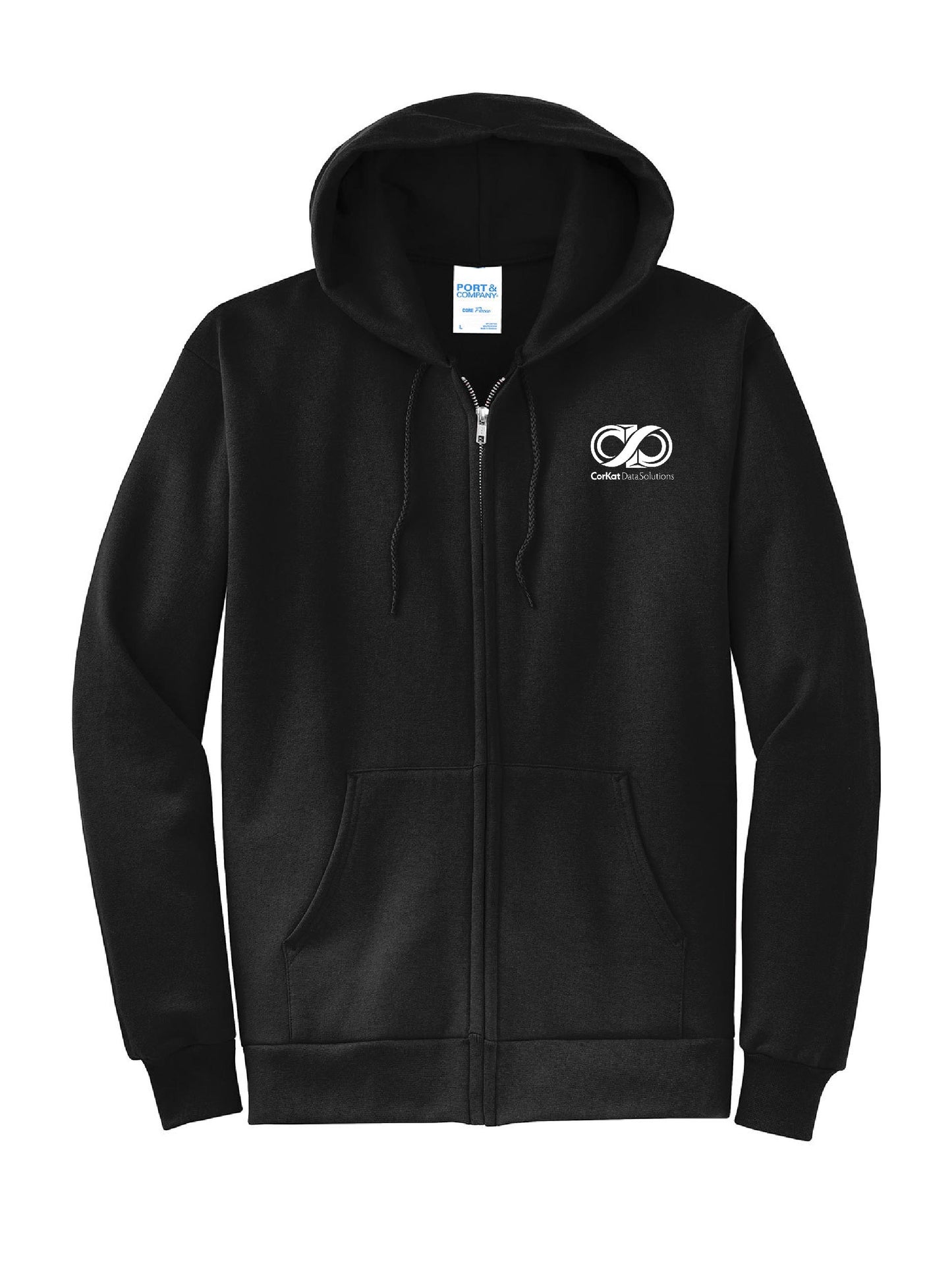 CK212. Port & Company® Core Fleece Full-Zip Hooded Sweatshirt