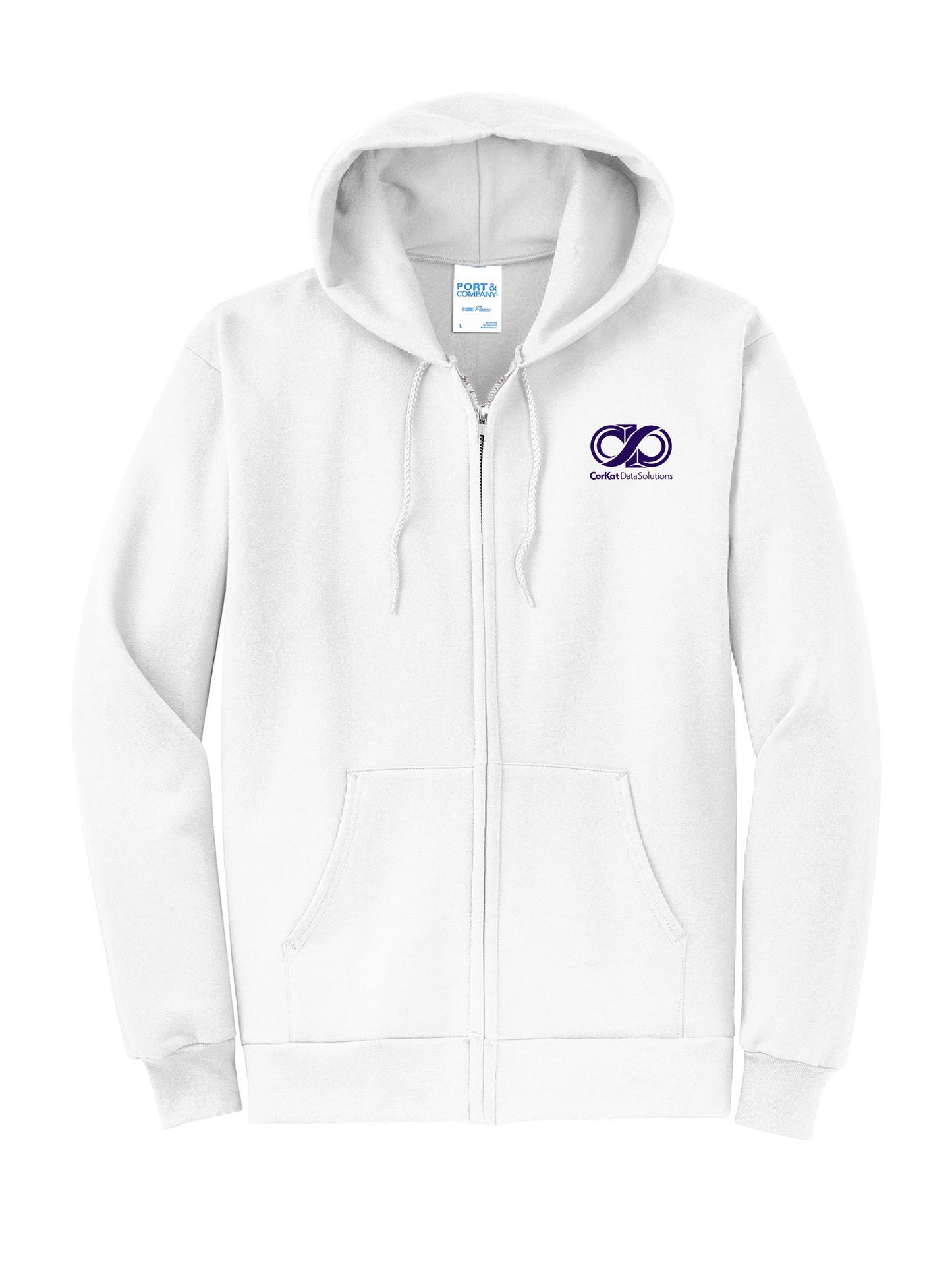 CK212. Port & Company® Core Fleece Full-Zip Hooded Sweatshirt