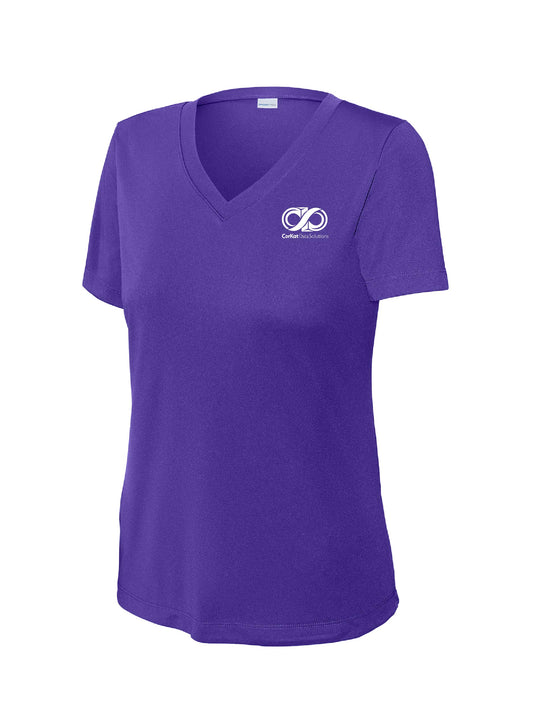 CK102. Sport-Tek® Ladies PosiCharge® Competitor™ V-Neck Tee