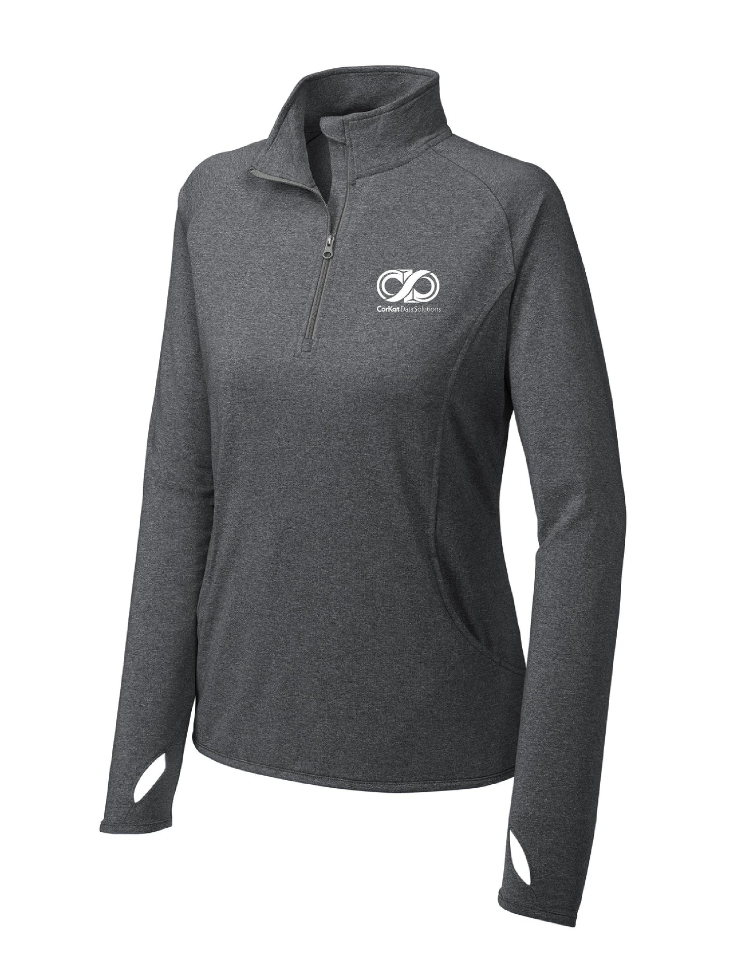 CK108. Sport-Tek® Ladies Sport-Wick® Stretch 1/4-Zip Pullover