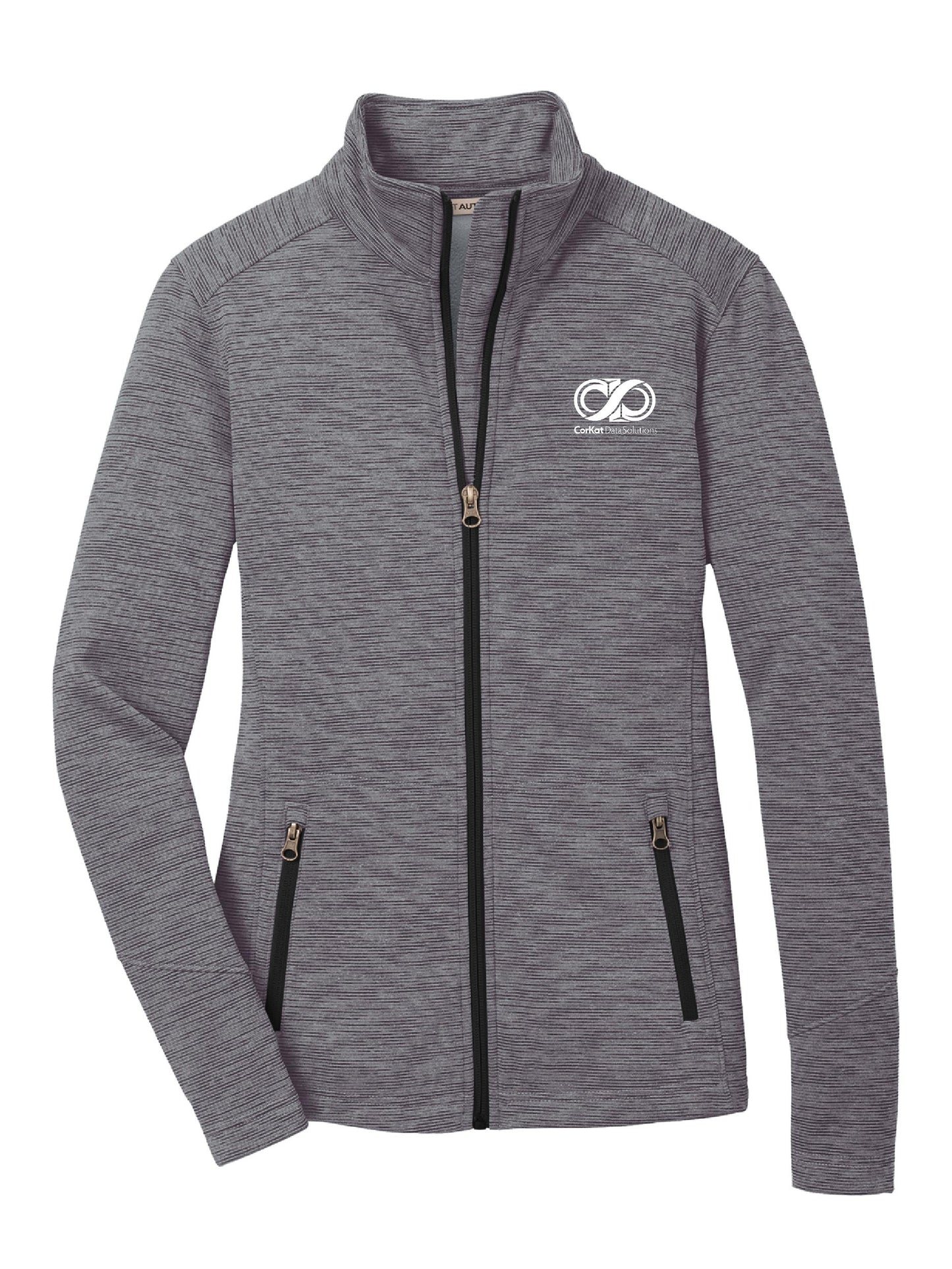 CK111. Port Authority® Ladies Digi Stripe Fleece Jacket