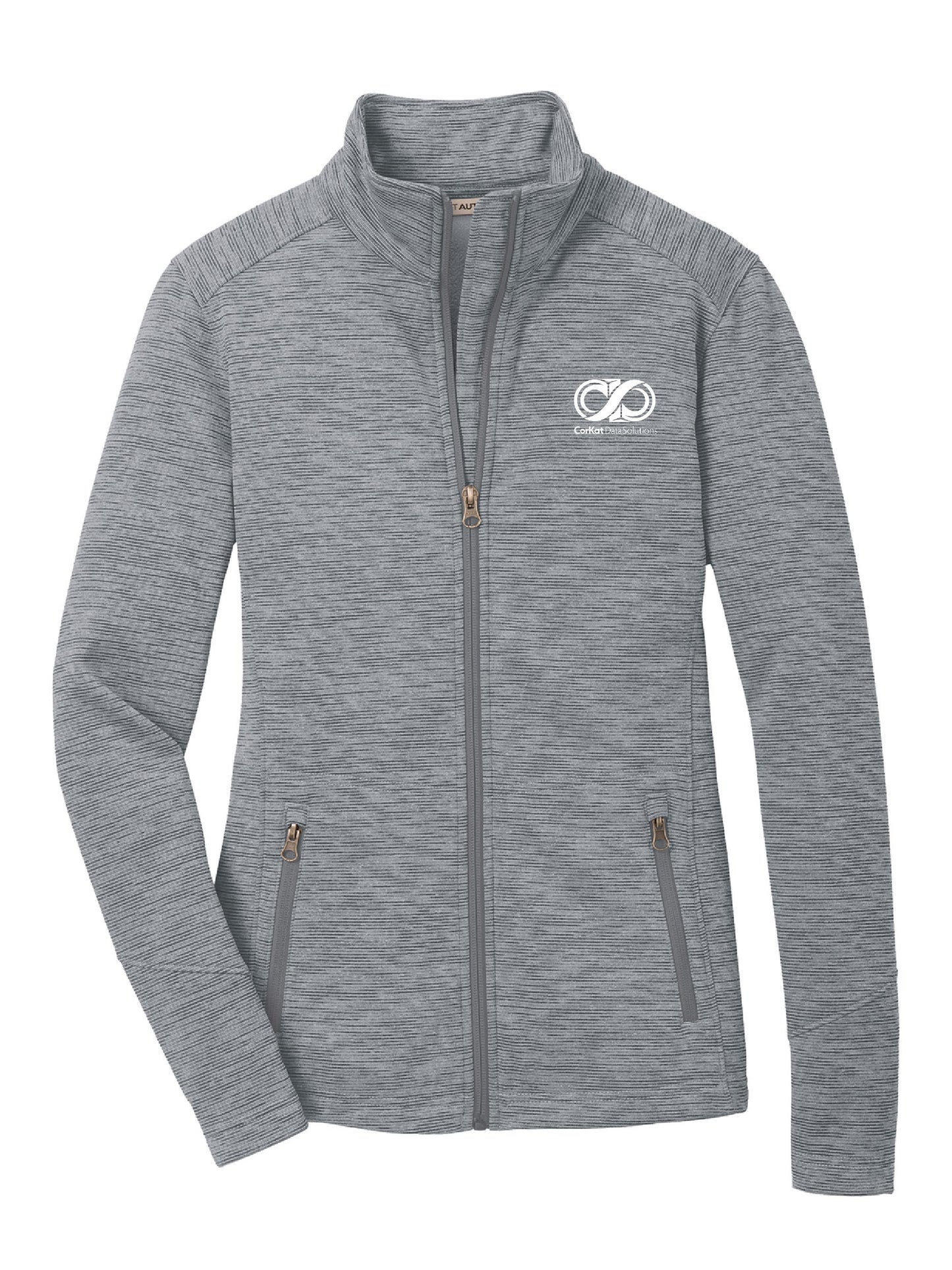 CK111. Port Authority® Ladies Digi Stripe Fleece Jacket