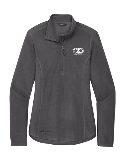 CK112. Eddie Bauer® Ladies 1/2-Zip Microfleece Jacket