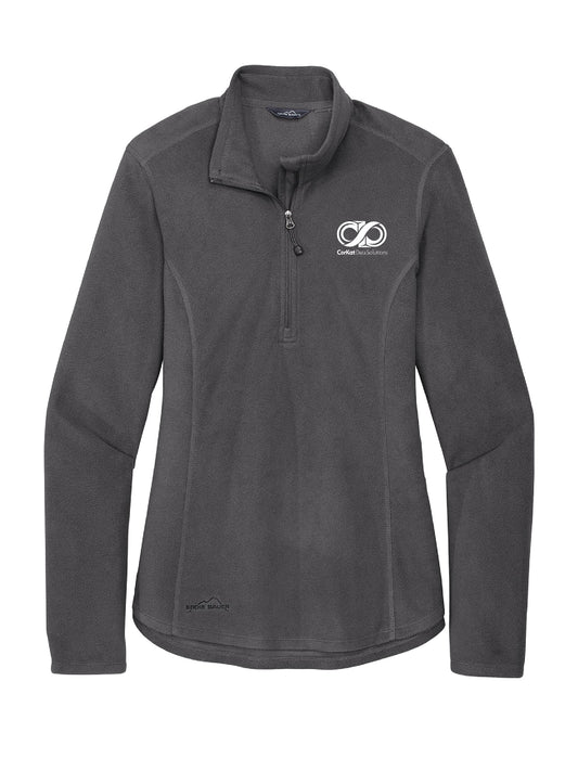 CK112. Eddie Bauer® Ladies 1/2-Zip Microfleece Jacket