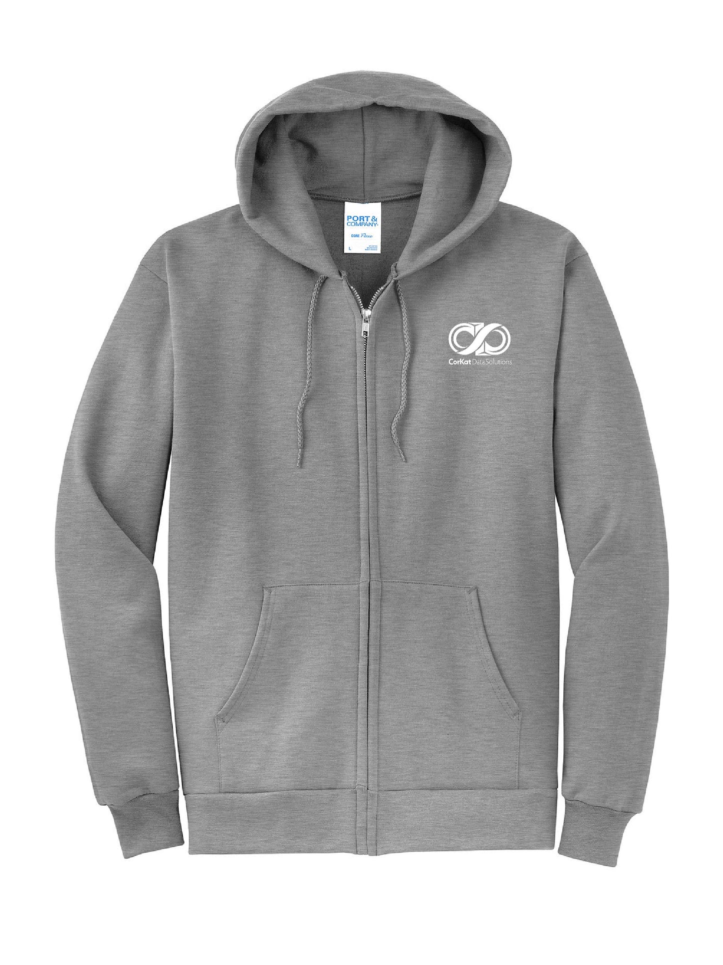 CK212. Port & Company® Core Fleece Full-Zip Hooded Sweatshirt