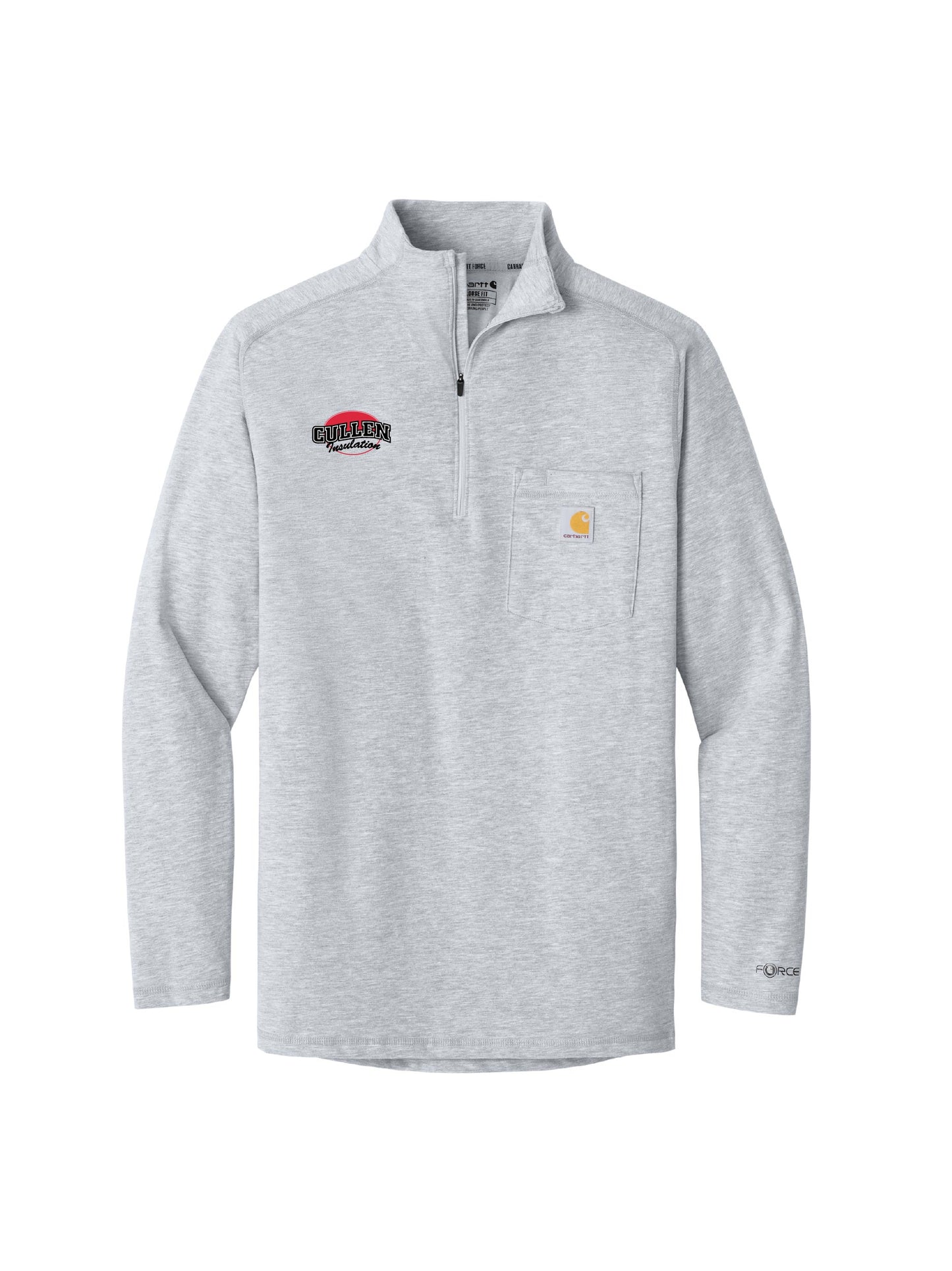 CIN220. Carhartt Force® 1/4-Zip Long Sleeve T-Shirt