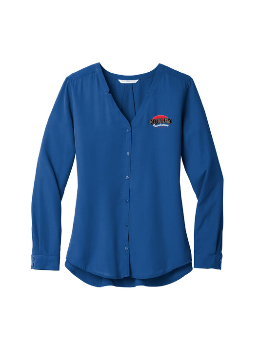 CIN108. Port Authority ® Women's Long Sleeve Button-Front Blouse