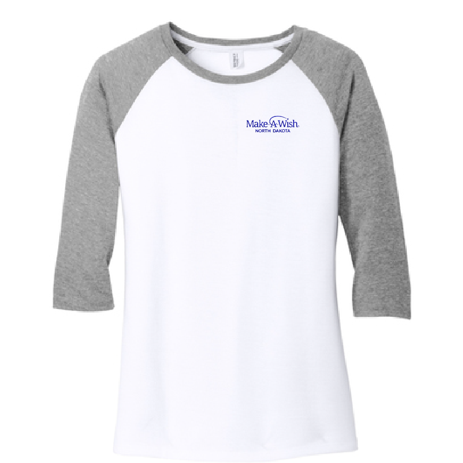 MAW100. Ladies' District® Perfect Tri® 3/4-Sleeve Raglan