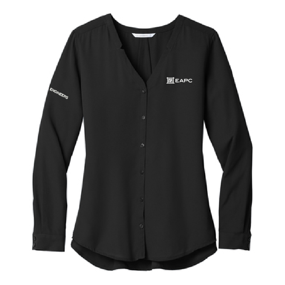EAPC133. Port Authority ® Ladies Long Sleeve Button-Front Blouse