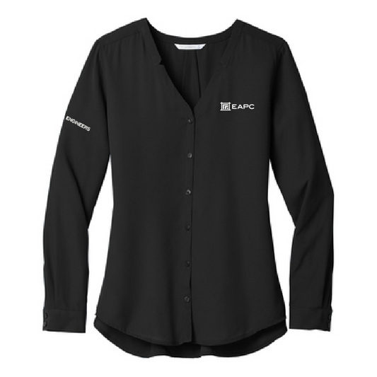 EAPC133. Port Authority ® Ladies Long Sleeve Button-Front Blouse