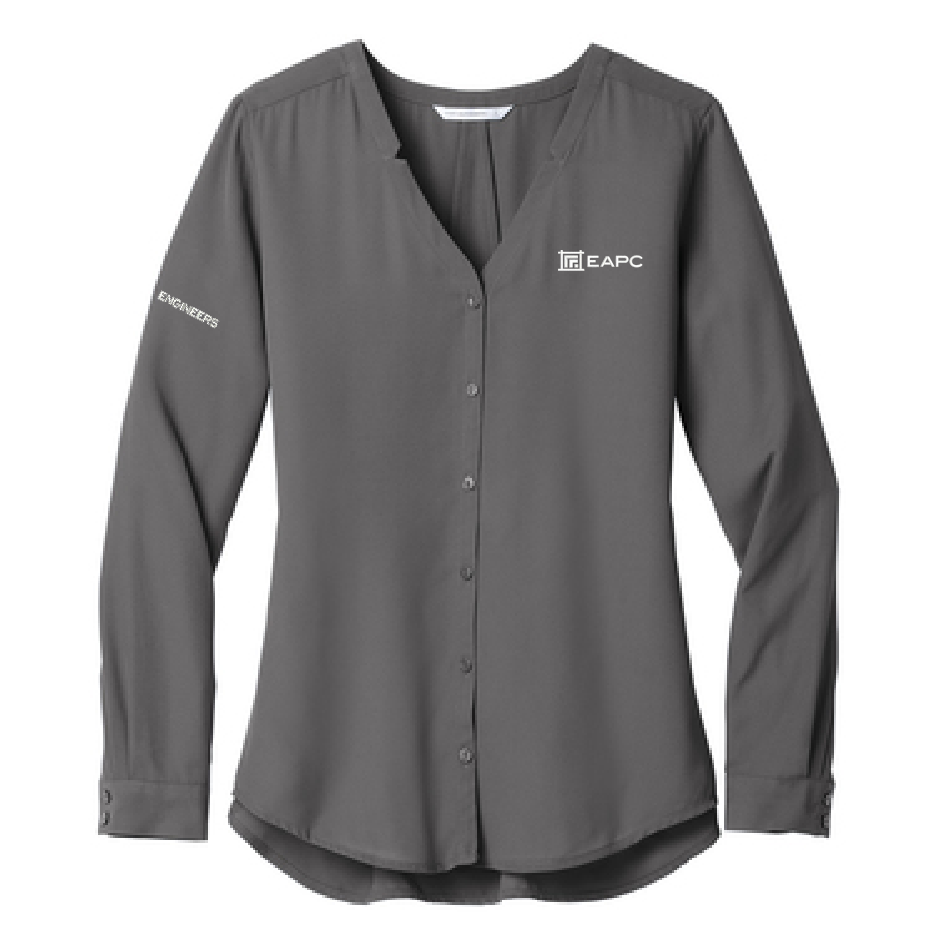 EAPC133. Port Authority ® Ladies Long Sleeve Button-Front Blouse