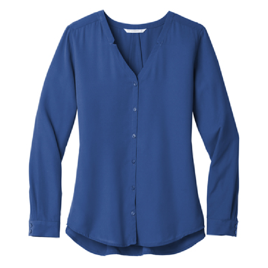 EAPC133. Port Authority ® Ladies Long Sleeve Button-Front Blouse