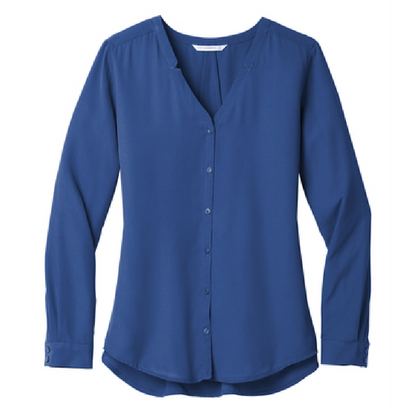 EAPC133. Port Authority ® Ladies Long Sleeve Button-Front Blouse