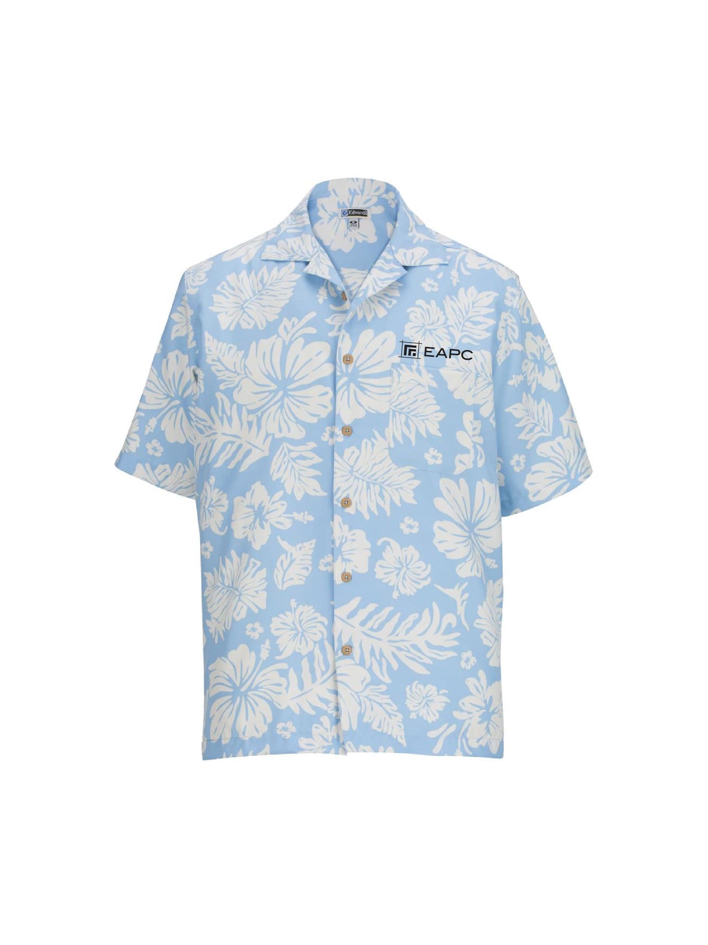 EAPC252. Hibiscus Two-Color Camp Shirt