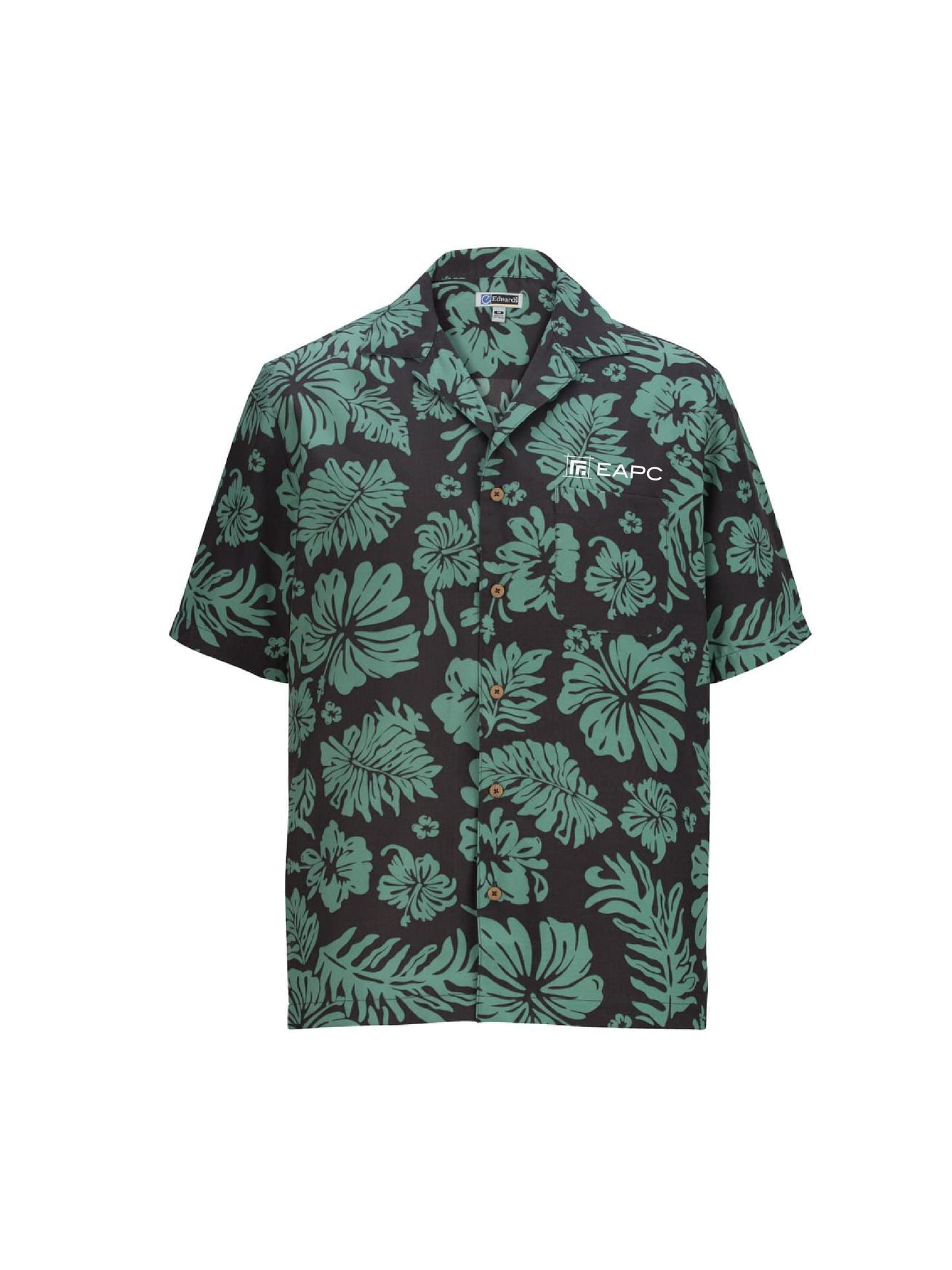 EAPC252. Hibiscus Two-Color Camp Shirt