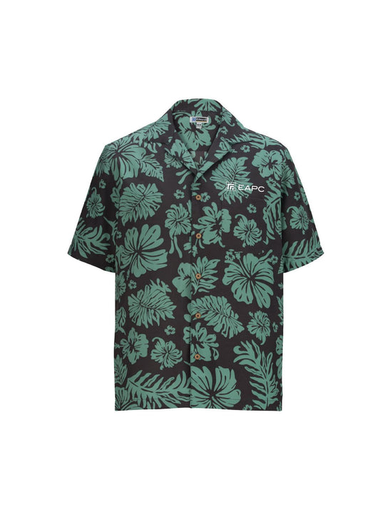 EAPC252. Hibiscus Two-Color Camp Shirt