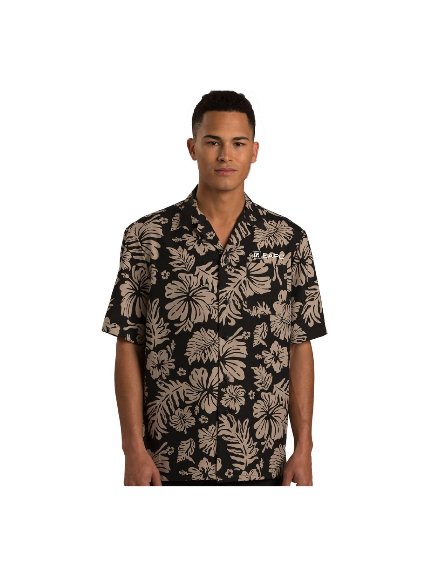 EAPC252. Hibiscus Two-Color Camp Shirt