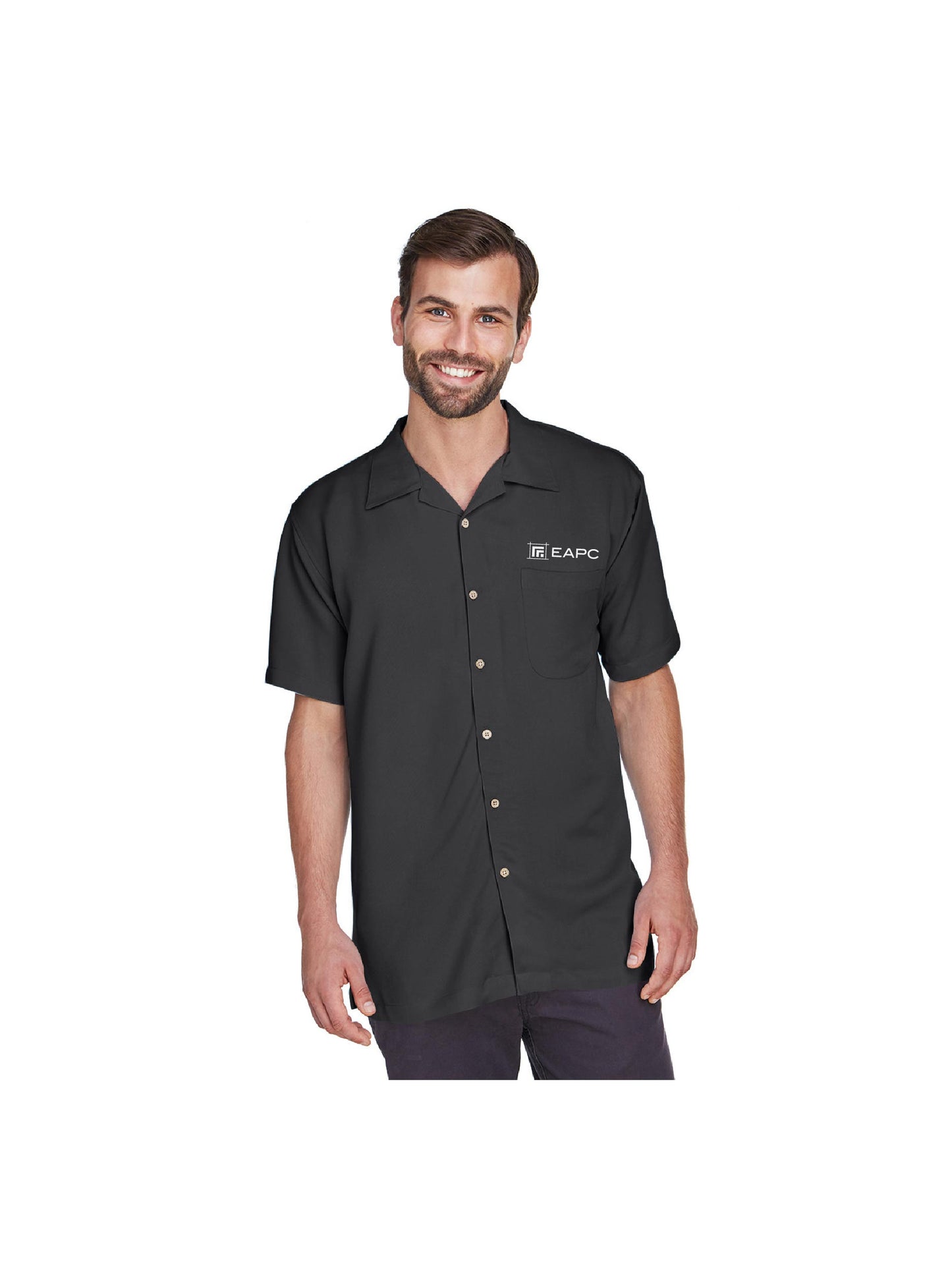 EAPC253. Harriton Men's Bahama Cord Camp Shirt