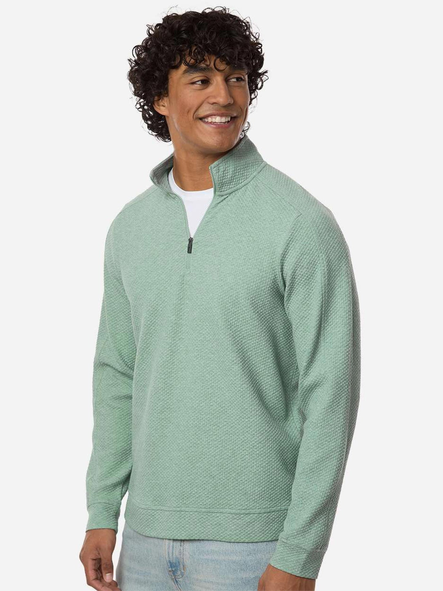 EC133. North End Men's Spirit Textured 1/4-Zip